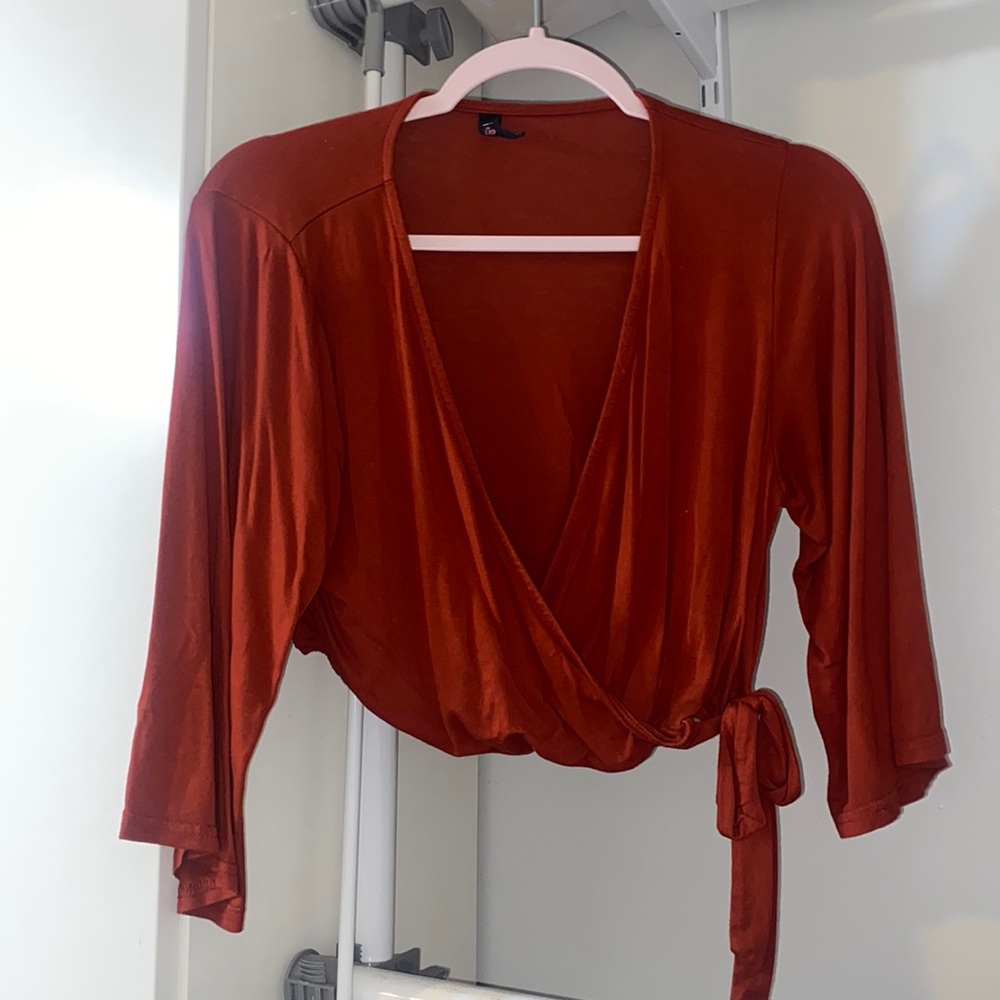 Cropped Wrap Top
